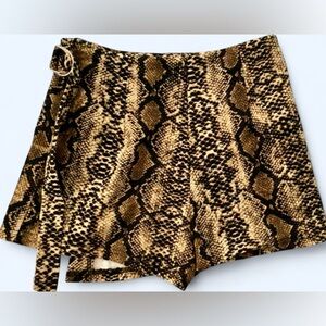 snake print skort